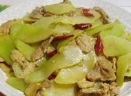 孕期通经脉清胃热的莴笋炒肉片